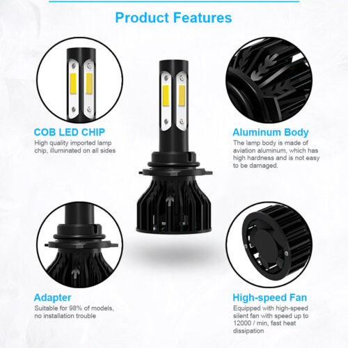 For Toyota Camry 2007-2014 Combo LED Headlight High LOW Beam + Fog Light Bulbs - Picture 9 of 69