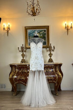 Special Occasion Formal rhinestone beaded Embroidery Long Evening Wedding dress