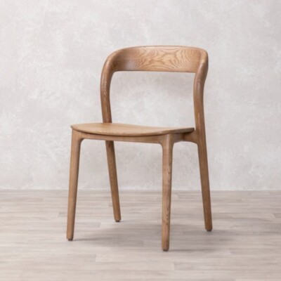SOLID OAK SCANDI STYLE DINING CHAIR STACKABLE WOODEN DINING CHAIR UK