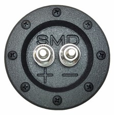 SMD 1 Channel Round Speaker Terminal w/ Stainless Terminal 3/4" Inch PVC Black