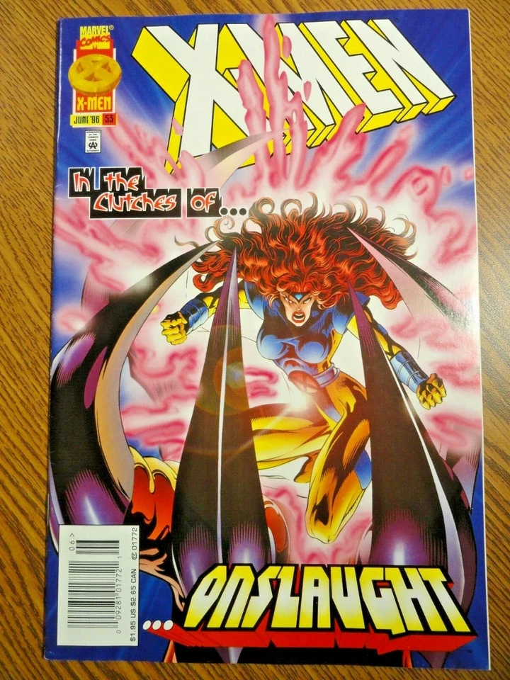 X-Men Volume 2 #53 Rare Newsstand Clé VF 1st Onslaught Jean Gris Étui Marvel Mcu - Photo 1/2