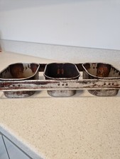 3 Vintage Bread Tins Mid Century From The Oven Door Bakery Penzance  3 strap 