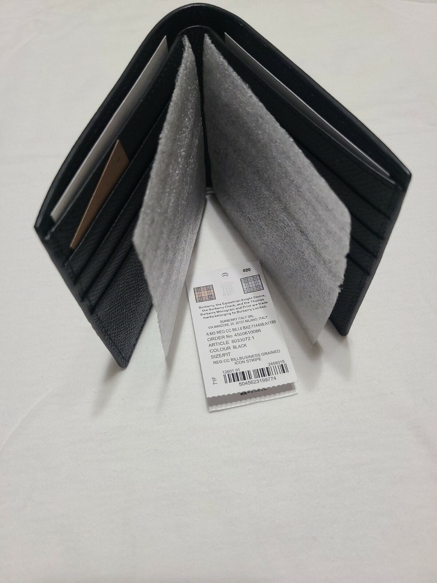 burberry Icon Stripe Print Leather International Bifold 