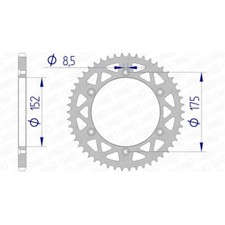 AFAM Aluminiumritzel hinten 13508 - 520 TT IT YZ WR (CE01) F (CH01) Z F (CH02) (