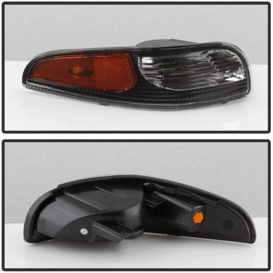 Luces de estacionamiento con señal de parachoques negras para Chevrolet Corvette 1997-2004 L+R 97-04 Foto 2 de 3