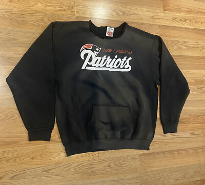 Vintage New England Patriots Sweatshirt Sun Faded Distressed Y2K Size 2XL 
