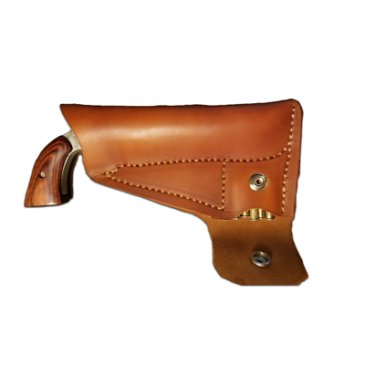 Pocket Holster With Ammo Pouch For NAA Earl .22 Mag - Fits 4-Inch Barrel, Tan Leather By Southern Charm Holsters