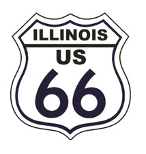 7" illinois route 66 bumper sticker decal usa made