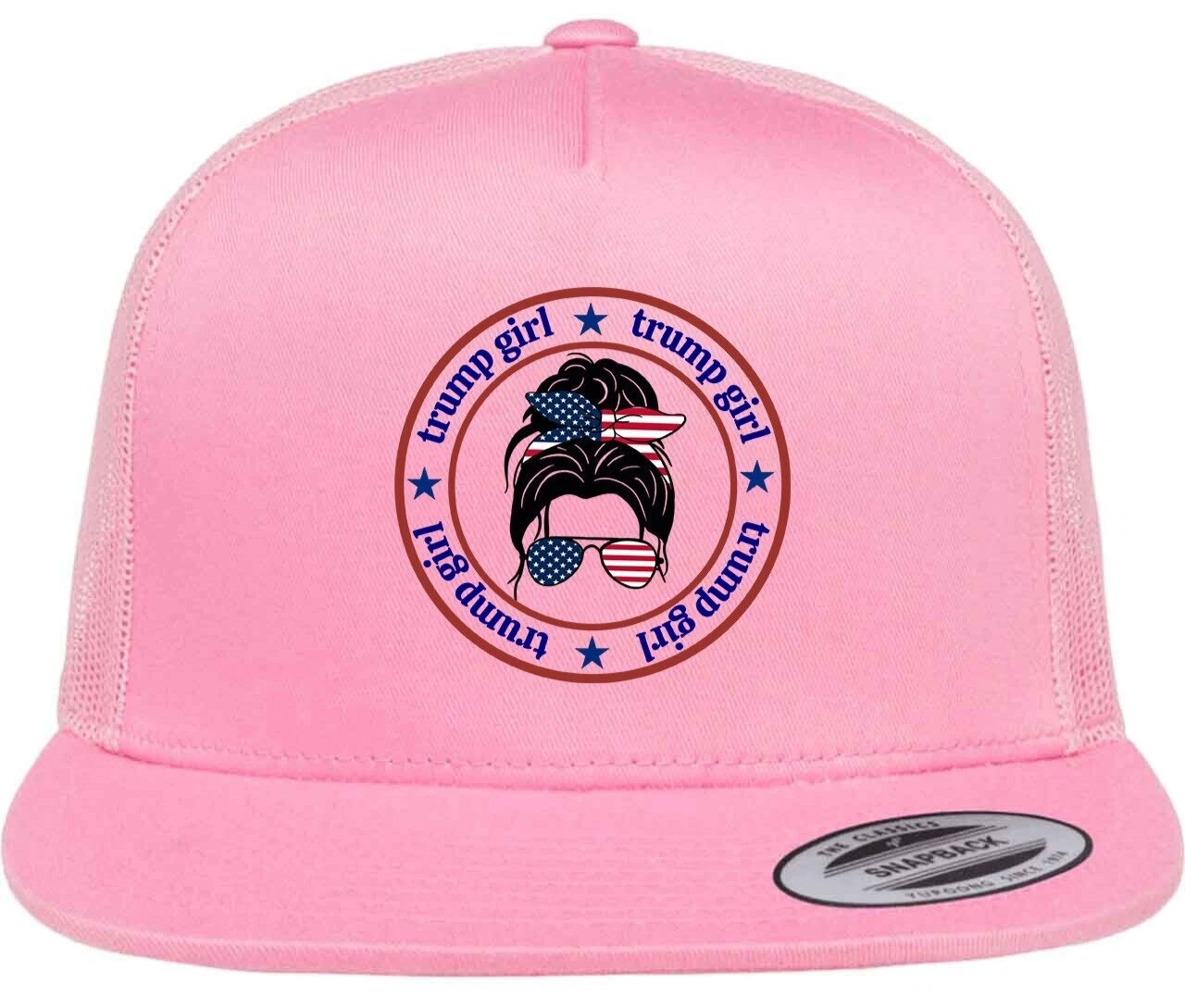Trump Girl Yes I am Vance 2024 MAGA Never Surrender Camo 45 47 Hat Trucker Cap