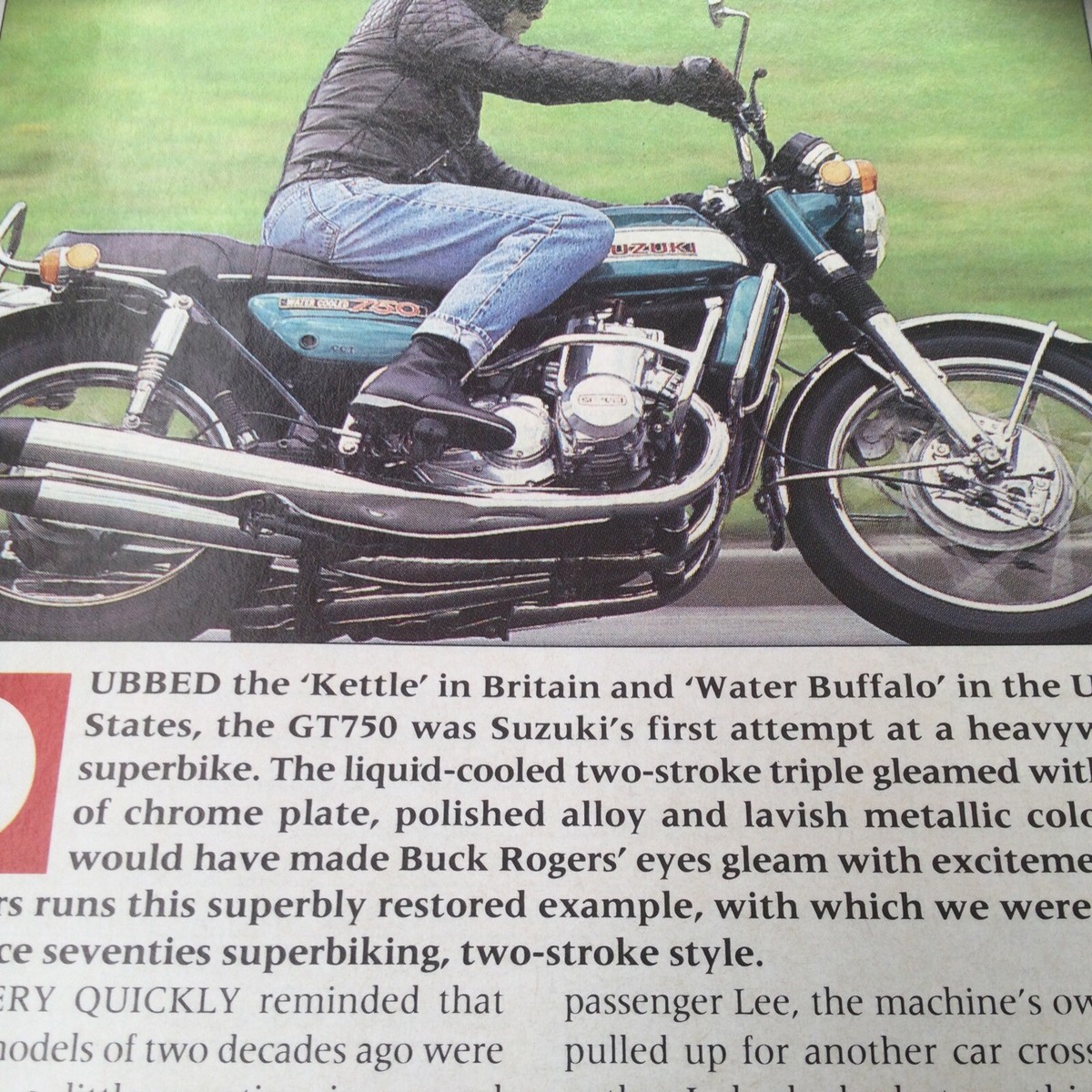 Two Stroke Suzuki 750 Water Bottle SUZUKI GT 750 KETTLE TRIPLE