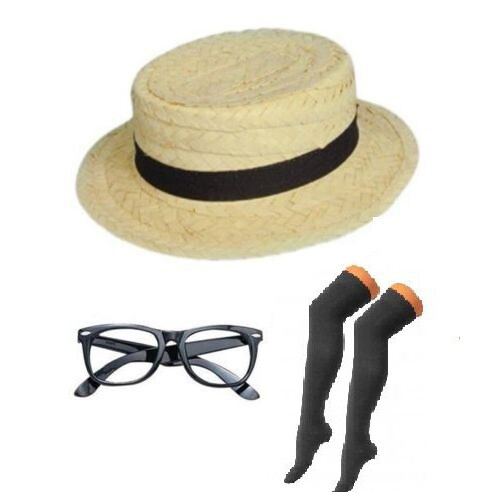 Girl Straw Boater Hat 