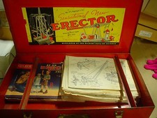  Erector No. 7 1/2 steel box with many misc. manuals