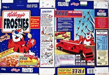 1992 Frosties with Red Arrows offer Cereal Box shm597