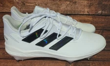 Adidas Afterburner White Black Metal Baseball Cleats H00981 Men's Sizes 10-12