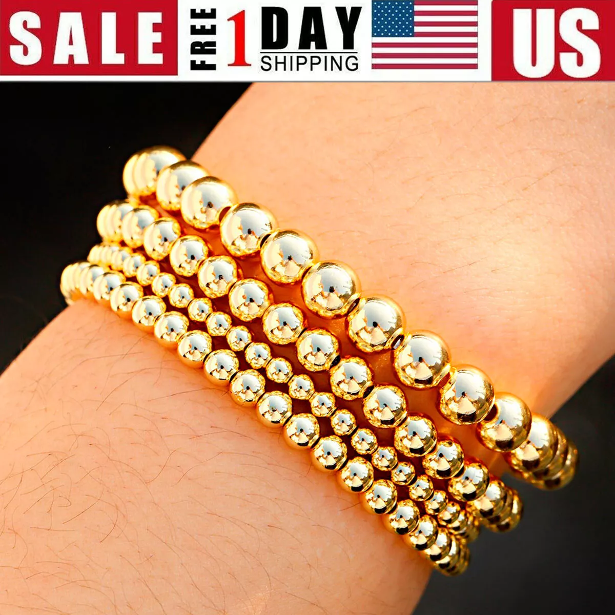 14k Gold Filled Beaded Bracelets