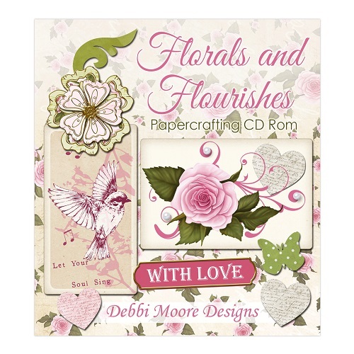 Debbi Moore Designs Florals and Flourishes Papercrafting CD Rom (324279) - Picture 1 of 3