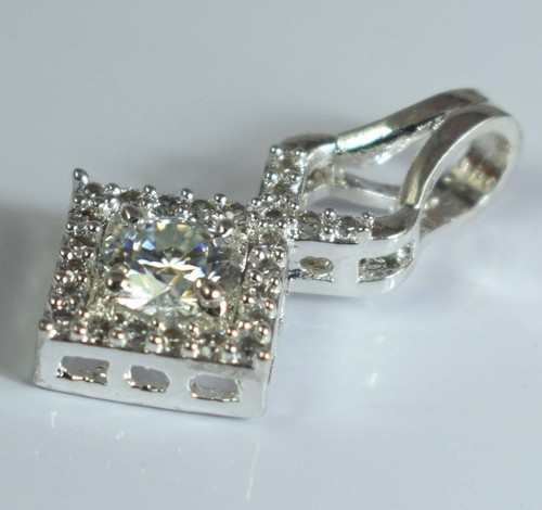 Diamante Solitario 1.06 Bianco Carati Taglio Rotondo Certificato Ciondolo Gift A - Foto 5 di 6