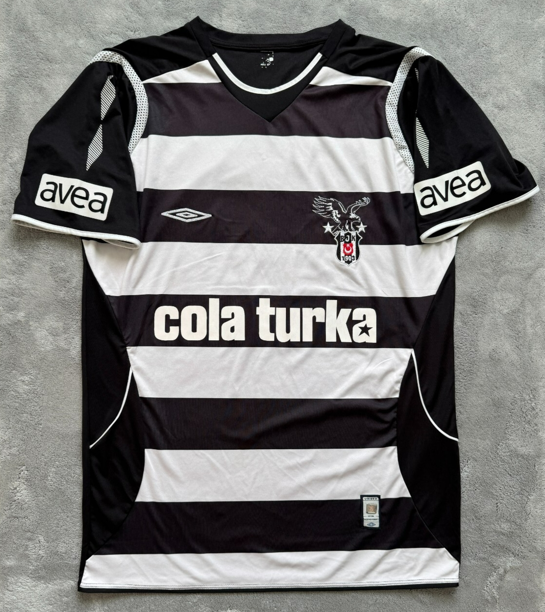 Vintage Besiktas JK Umbro Shirt XL Cola Turka Sponsor BJK Turkey