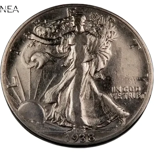 1938-D Walking Liberty Half Dollar ~ XF/AU ~ Key Date! ~ 90% Silver