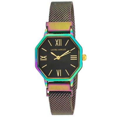 Laura Ashley Women's 25mm Hexagonal Case Magnet Closure Watch