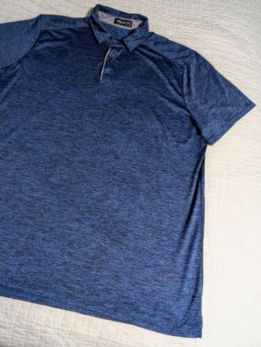Tapulco Men's Golf Polo Designer Size XXL 2XL Heather Blue S/S LUXURY Athletic - Picture 5 of 12
