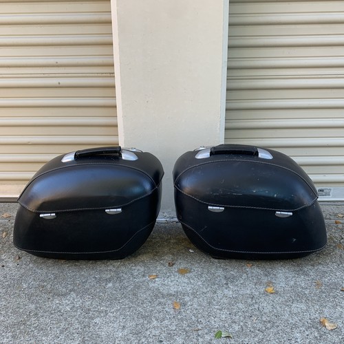 9605 Bmw R1200c Pair Side Cargo Leather 20liter Saddlebag Bag Panniers