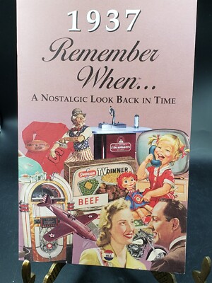 1937 Remember When KardLet Seek Publishing Nostalgia Booklet Birthday Card