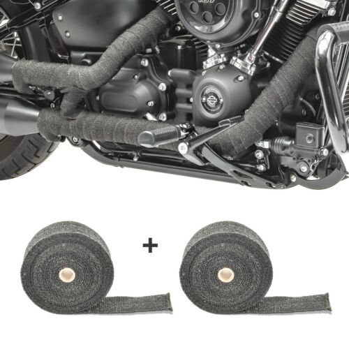 2 cintas de protección térmica 10 m para Moto Guzzi V7 II Stone / cinta de escape Stornello BK1 - Imagen 1 de 9