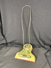 1950s Vintage Childs Tin Toy Vacuum Sweeper Green With Girl & Dog Made In USA