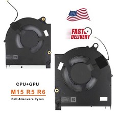 OEM CPU GPU Cooling Fan Replacement For Dell Alienware Ryzen Laptop M15 R5 R6