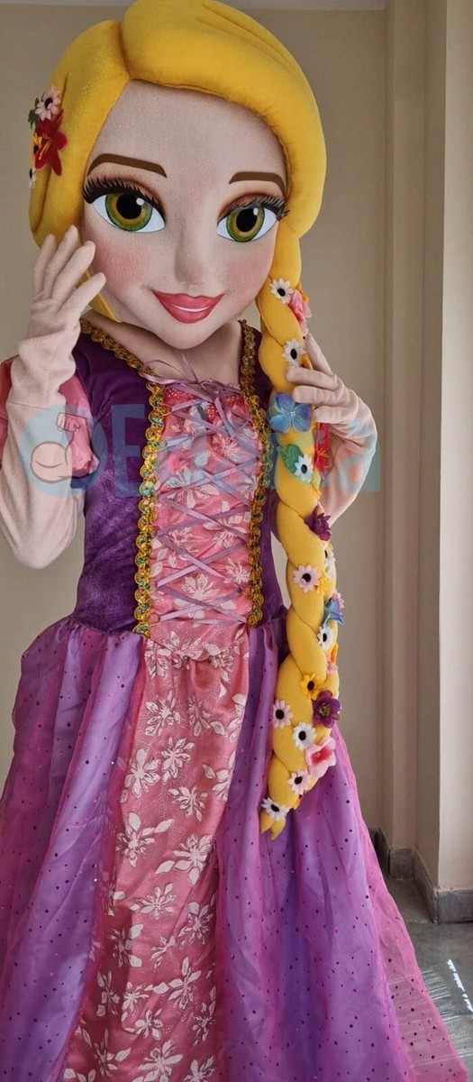 Mascotte RAPUNZEL Deluxe costume completo professionale animazione