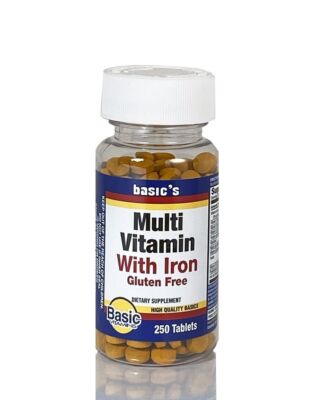 SM Basic's Multivitamin With Iron Tab -250ct (3 Pack)