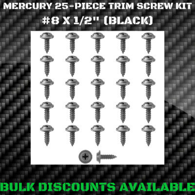 1961+ Mercury Meteor Interior Exterior Wheel Well Molding Trim Screws #8 X 1/2'' 