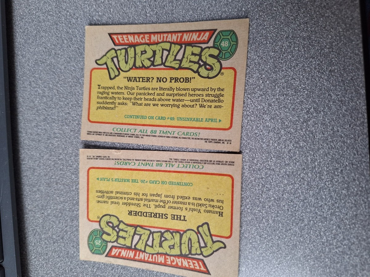 1989 Teenage Mutant Ninja Turtles 2 card lot c224 #25 #48 | eBay