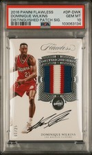 2016 FLAWLESS DISTINGUISHED PATCH SIG DOMINIQUE WILKINS #/25 PSA 10 AUTO