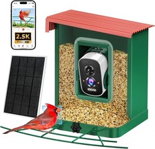 Metal Smart Bird Feeder with Camera   Solar Powered, AI Bird Identification  2.