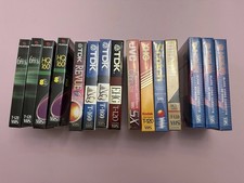 Lot of 15 Blank VHS Video Cassette Tapes TDK MAXELL JVC FUJI, New Sealed NIP 