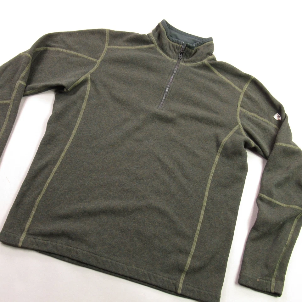 Suéter Kuhl Para Hombre Mediano Manga Larga 1/4 Cremallera Informal Exterior Marrón Foto 2 de 4