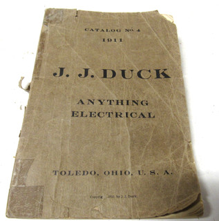 J. J. Duck Anything Electrical Catalog No 4 1911 Toledo Ohio 200 Pages