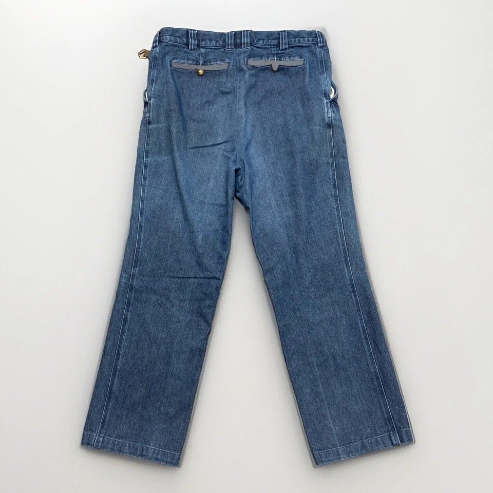 Pantalones de mezclilla Orvis rectos para hombre talla 42 azul lavado oscuro 100 % algodón Foto 2 de 4