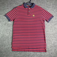 Vintage Polo Ralph Lauren Cookie Crest Polo Shirt Men  s Large Rugby Striped Logo