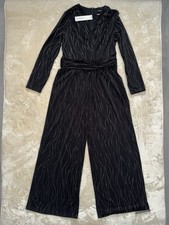 Roman Embellished Wide Leg Stretch Jumpsuit Size 12      V5