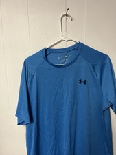 Under Armour Męski L Niebieski Krótki rękaw Regular Fit Lekki sweter T-shirt