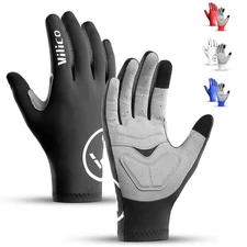 Bike Full Finger Cycling Gloves Touch Screen Sports Riding Gloves for Men Women