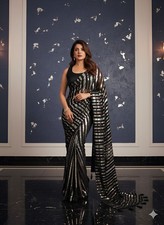 SAREE BLOUSE BOLLYWOOD PARTY WEAR INDIAN PAKISTANI NEW SARI WEDDING DESIGNER