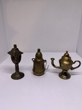 miniature vintage collectables lot x 3 brass copper victorian style
