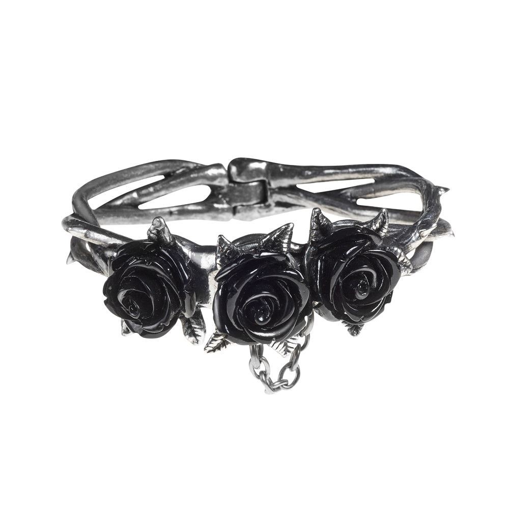 Alchemy Gothic Wild Black Rose Bracelet/Bangle -Brand New