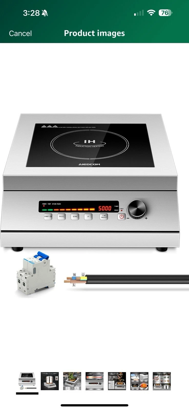 Aiedcom Commercial Induction Cook Top