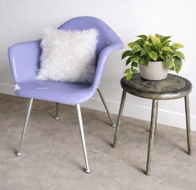 Mid Century Modern Eames Era Style Chromcraft Fiberglass Shell Arm
