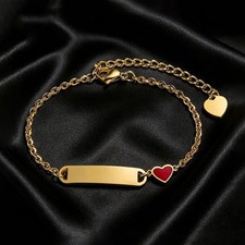 Personalized Kids Name Engraved ID Custom Stainless Steel Bracelet for Children